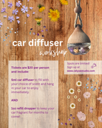 Car Diffuser Workshop at Rose Hip Market