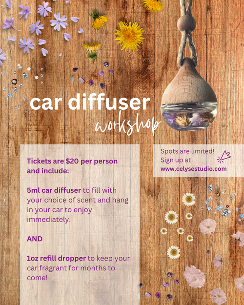Car Diffuser Workshop at Rose Hip Market