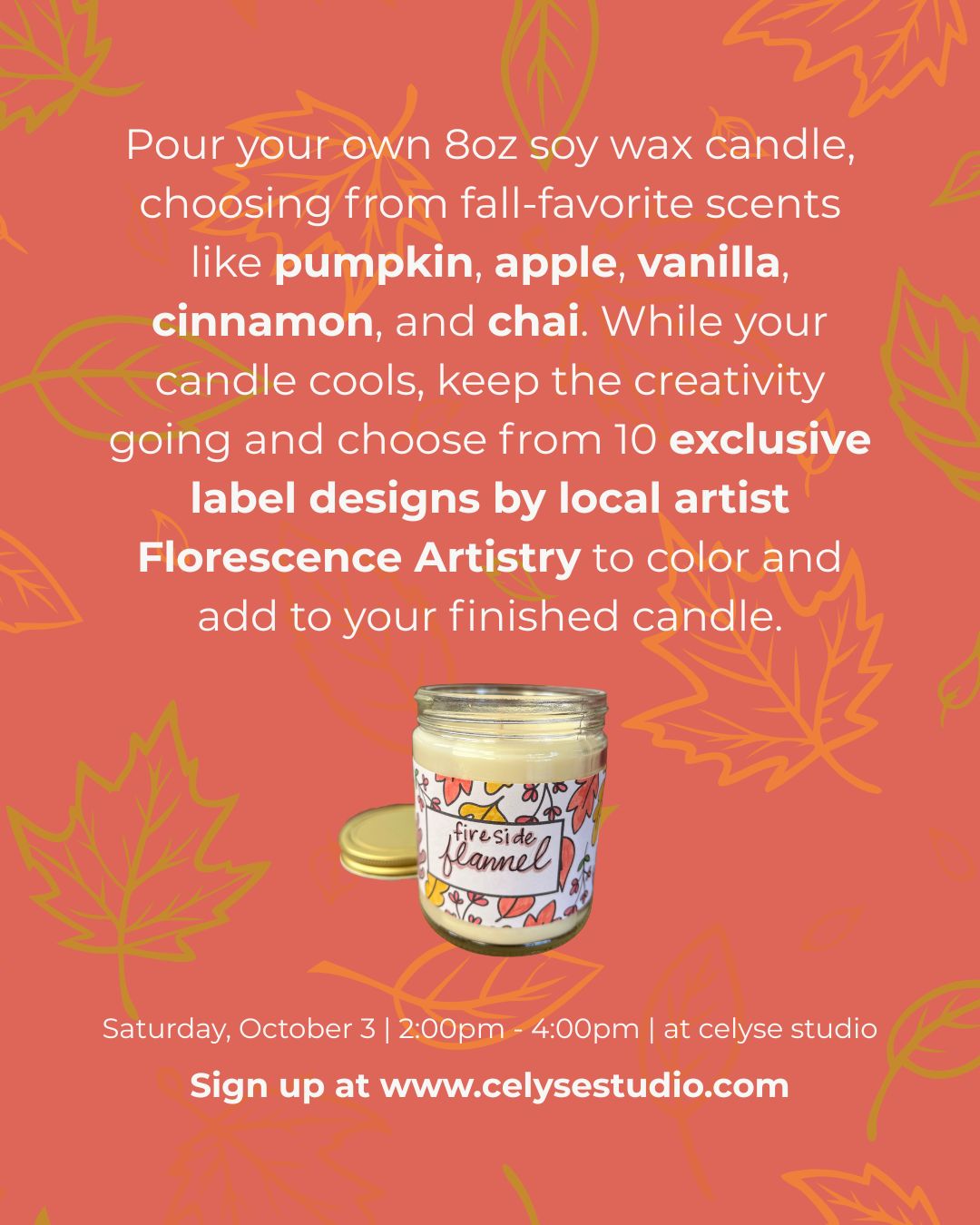 Pour & Color: Fall Candle-Making Workshop with Florescence Artistry