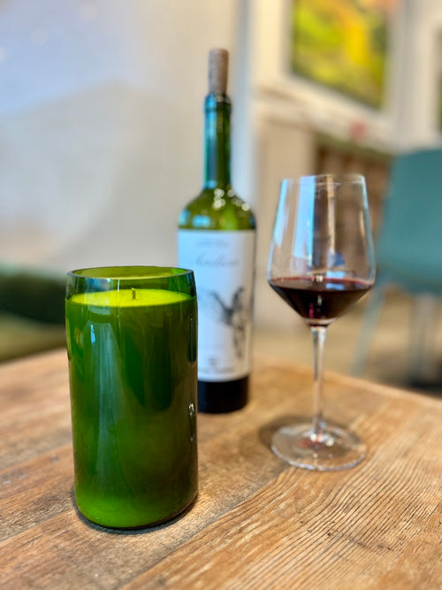 Wine Bottle Candle Making at My Cellar Wine Bar