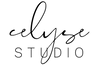 Celyse Studio logo with cursive and print text on a white background