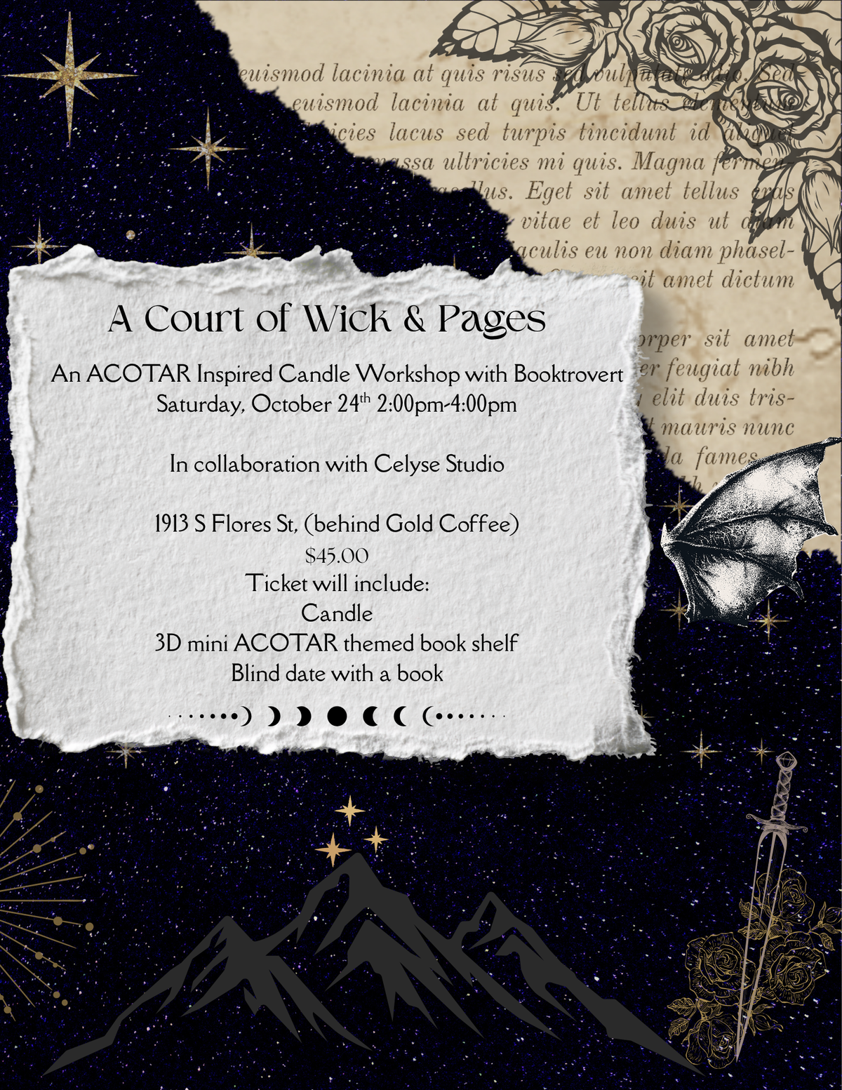 A Court of Wicks & Pages: Bookish Candle-Making Workshop with Booktrovert