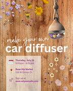 Car Diffuser Workshop at Rose Hip Market